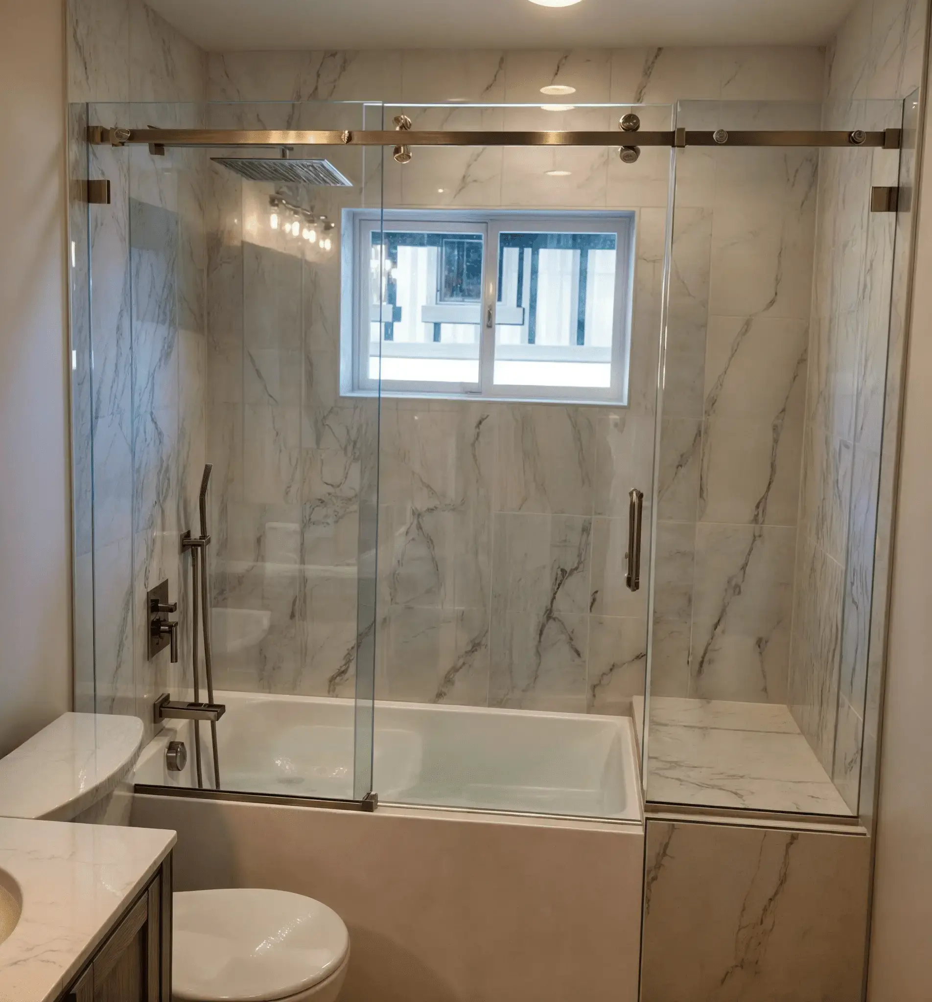 Sliding door gold hardware